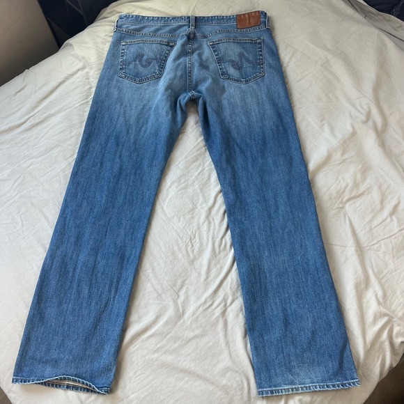 AG Adriano Goldschmied The Protégé Jean Mens Size 38x34 Medium Wash Straight Leg - Picture 1 of 16